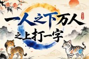 一人之下万人之上打一字