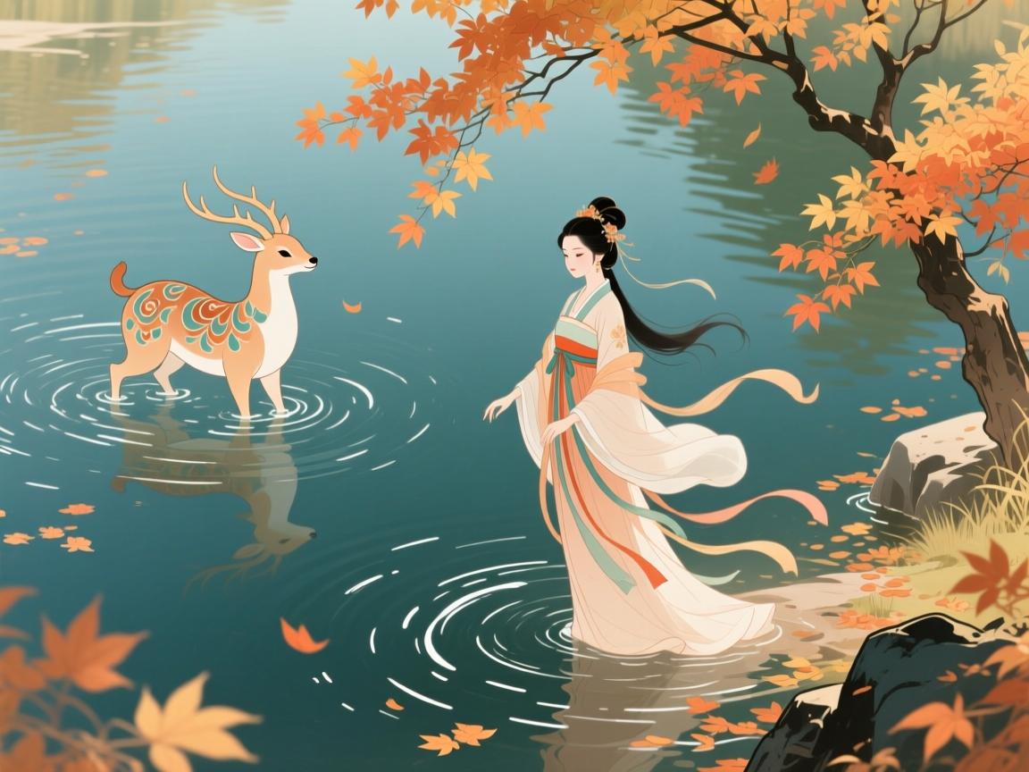 秋水粼处伊人踪