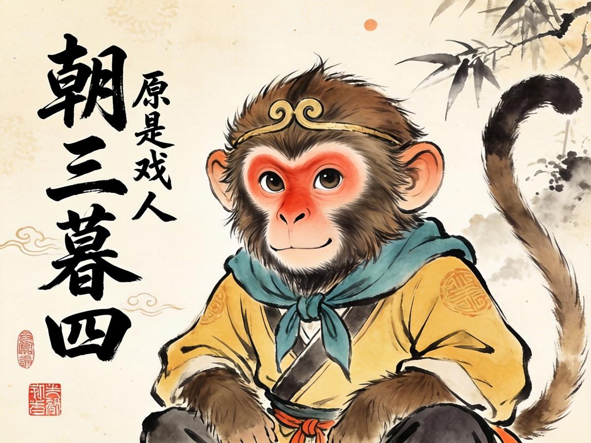 朝三暮四,原是戏猴人 原是戏猴人