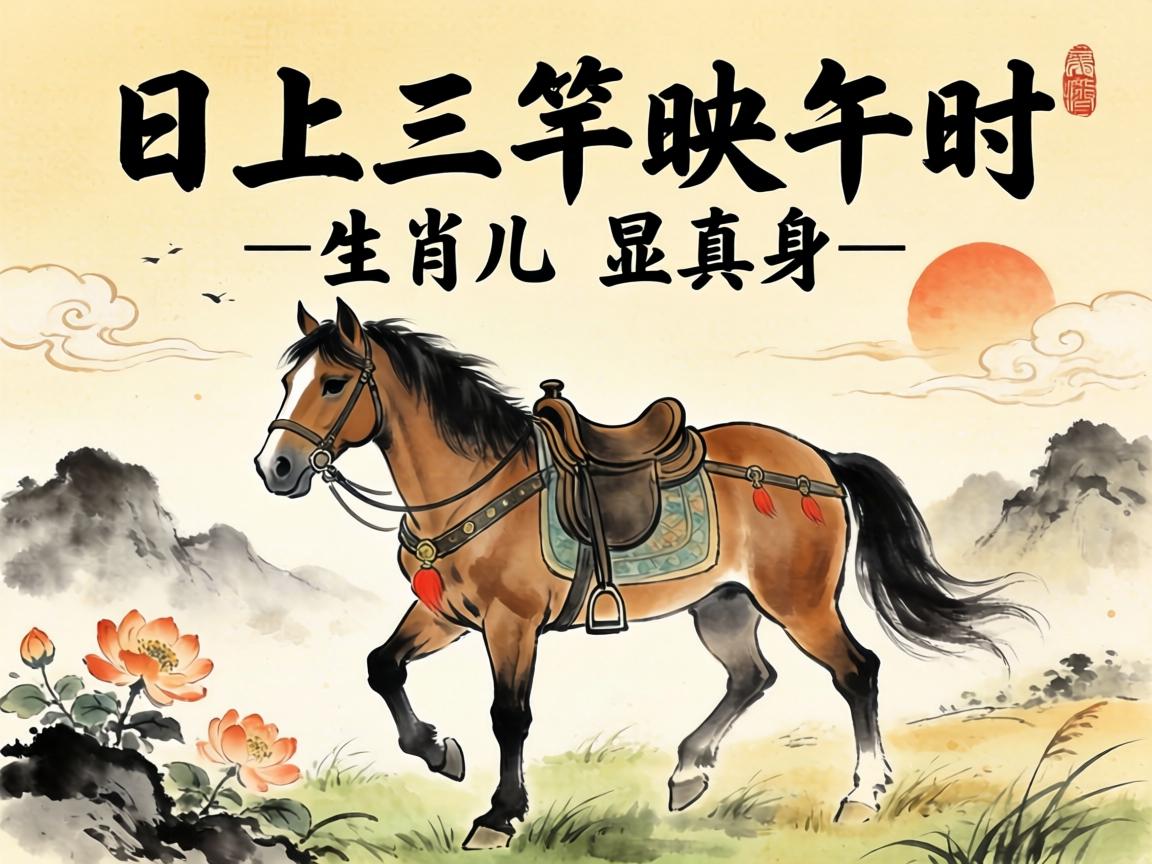 日上三竿映午时,生肖马儿显真身—解读成语谜语中的生肖智慧 解读成语谜语中的生肖智慧