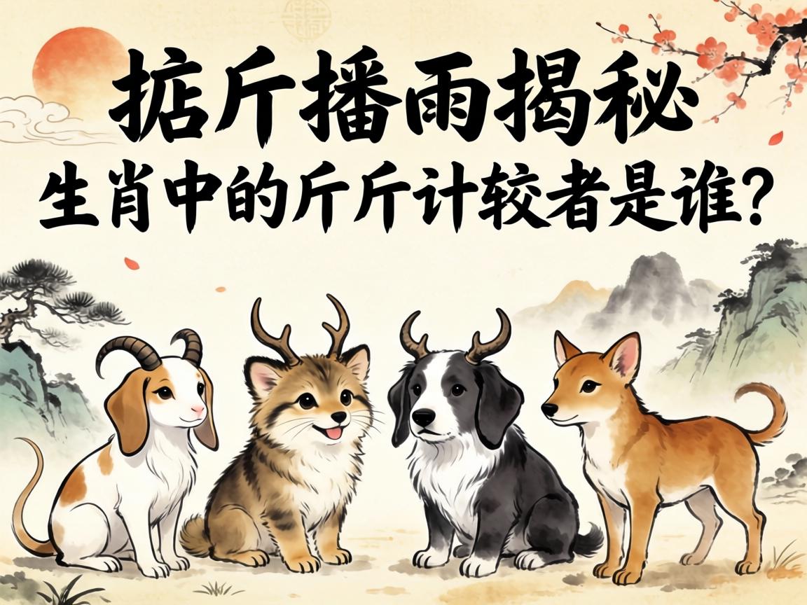 掂斤播两揭秘,生肖中的斤斤计较者是谁? 生肖中的斤斤计较者是谁