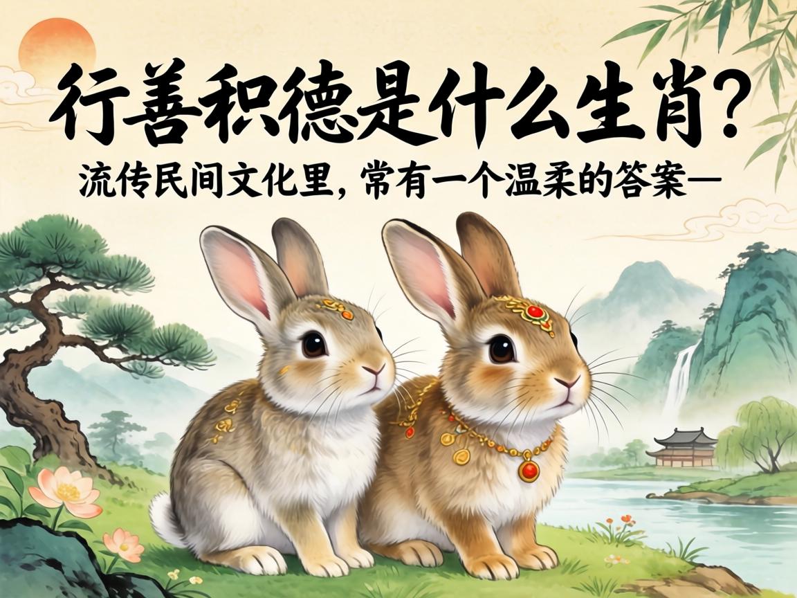 行善积德是什么生肖?在流传的民间文化里,常有一个温柔的答案—兔 行善积德是什么生肖
