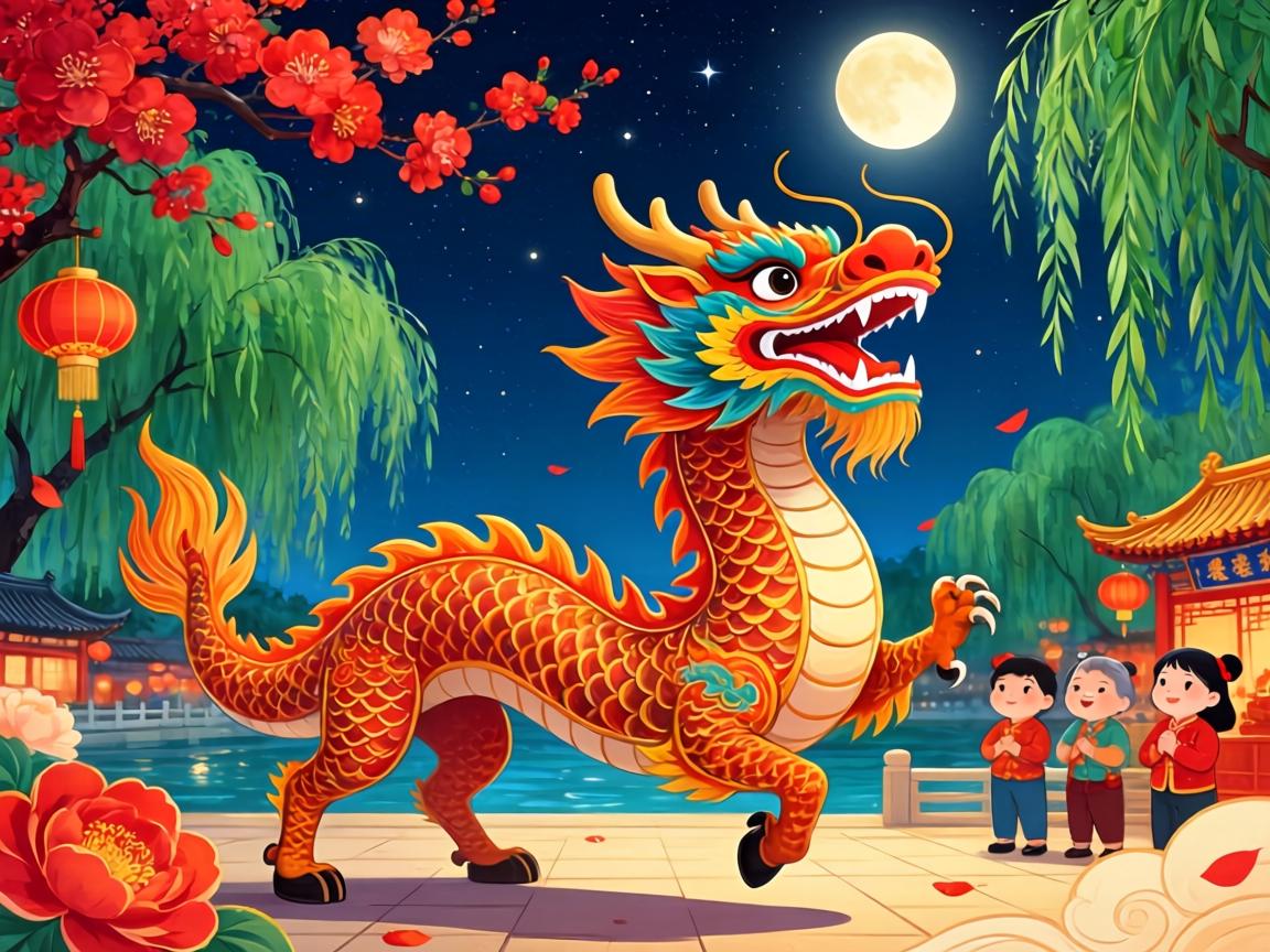 花红柳绿不夜天,生肖龙舞动吉庆之夜 生肖龙舞动吉庆之夜