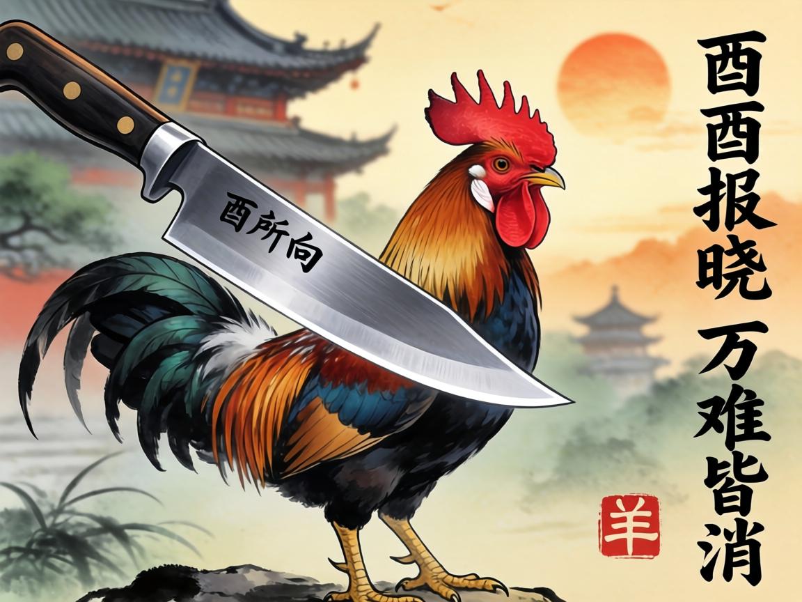 刀锋所向,酉鸡报晓,万难皆消 刀锋所向